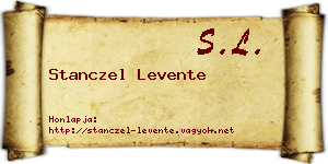 Stanczel Levente névjegykártya